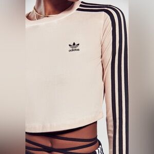Adidas Cropped Long Sleeve Tee Womens Small